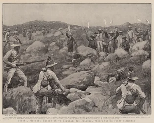 Oberst Pilchers Expedition nach Douglas, die Kolonialtruppen nehmen vierzig Gefangene